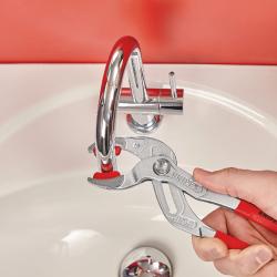 Knipex Siphon and Connector Pliers with Exchangeable Plastic Jaws Chrome-plated 250mm 81 13 250