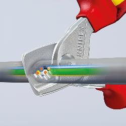 Knipex StepCut Cable Shears Insulated VDE Chrome-plated Multi-component Grips 160mm 95 16 160