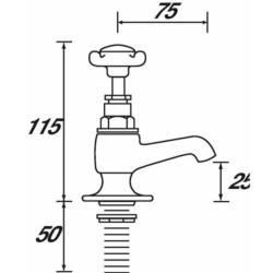 Bristan 1901 Vanity Basin Pillar Taps - Chrome N VAN C CD