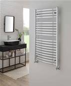 Vogue Curvee 800 x 500mm Arched Crossbar Towel Rail Heating Only Chrome 802BTU MD050 MS0800500CP