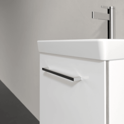 Villeroy & Boch Avento Crystal White 450mm Wall Hung 1 Door Washbasin and Vanity Unit SAVE17B401