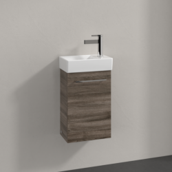 Villeroy & Boch Avento Stone Oak 360mm Wall Hung 1 Door Washbasin and Vanity Unit SAVE31RK01