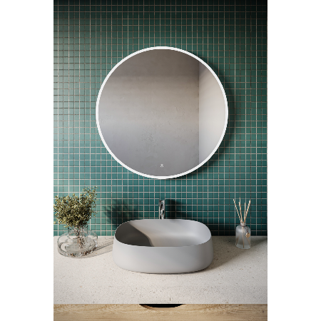 Tranquil Radiance Luxe Orb LED Round Mirror 800mm