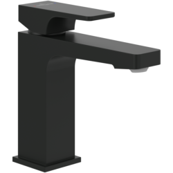 Villeroy & Boch Architectura Modern Square Single Lever Basin Mixer with Pop Up Waste Matt Black TVW125001000K5