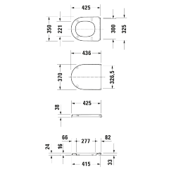 Duravit Starck 3 Toilet Seat White 0063810000