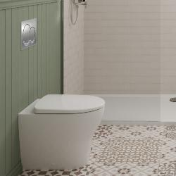 Geberit Back-to-Wall 4-in-1 Cistern, Flush Plate, Selnova Rimless Pan & Soft Close Seat Pack 118.363.21.2