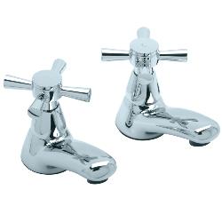 Francis Pegler Mercia Contemporary Basin Tap Pair Chrome 4M6001