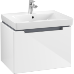 Villeroy & Boch Subway 2.0 Wall Hung Vanity Unit with 1 Drawer 587 x 420mm Glossy White A68710DH