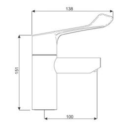 Inta Safe Touch Sequential Thermostatic Basin Mixer Tap IT1005CP