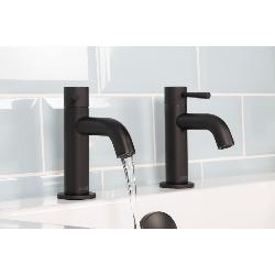 Bristan Mila Bath Pillar Taps Black MI 3/4 BLK