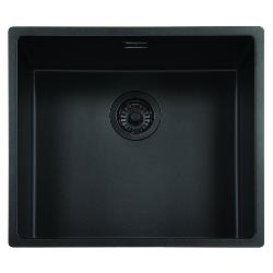 Reginox New York 50X40 Jet Black Stainless Steel Single Bowl Sink