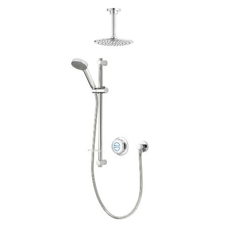 Aqualisa Quartz Classic Smart Divert Concealed Shower with Adjustable and Ceiling Fix Heads - HP