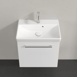 Villeroy & Boch Avento Crystal White 550mm Wall Hung 1 Door Washbasin and Vanity Unit SAVE13B401