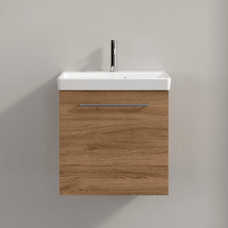 Villeroy & Boch Avento Oak Kansas 550mm Wall Hung 1 Door Washbasin and Vanity Unit SAVE13RH01