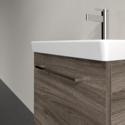 Villeroy & Boch Avento Stone Oak 550mm Wall Hung 1 Door Washbasin and Vanity Unit SAVE13RK01