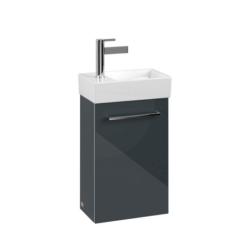 Villeroy & Boch Avento 340 LH Door Cloakroom Vanity Unit With RH Basin Crystal Grey SAVE32B101