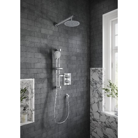 Villeroy & Boch Round Complete Shower Set with Slider Rail Kit VBSSPACK5