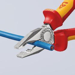 Knipex Combination Pliers Multi-component Grips VDE Chrome-plated 180mm 03 06 180