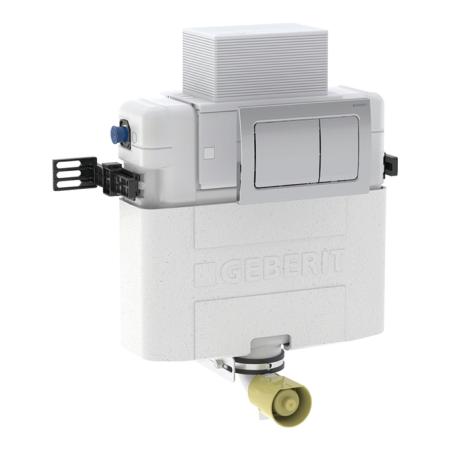 Geberit Alpha 82cmH Concealed Cistern, plus Alpha01 Square Flush Plate 109.003.21.1