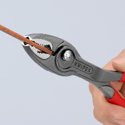 Knipex TwinGrip Front & Side Gripping Pliers Plastic Coated Grey Atramentized 200mm 82 01 200