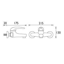 Bristan Java Wall Mounted Bath Filler J WMBF C