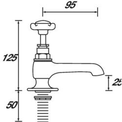 Bristan 1901 Basin Pillar Taps N 1/2 C CD