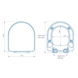 Croydex Iseo Flexi-Fix Wood Toilet Seat Black WL610321H