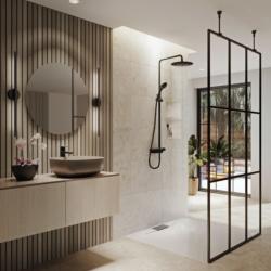 Aqualisa Midas 220 Shower Column Matt Black MD220SC.MB