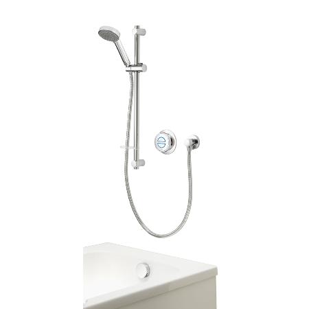 Aqualisa Quartz Classic Smart Divert Concealed Shower with Adjustable Head and Bath Overflow Filler