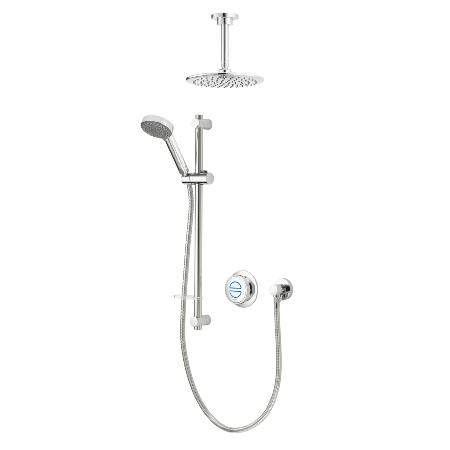 Aqualisa Quartz Classic Smart Divert Concealed Shower with Adjustable and Ceiling Fix Heads - GP