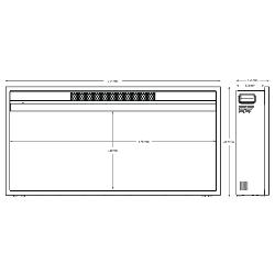 Bemodern Rodwell 36" Inset Wall Mounted Electric Fire 069884