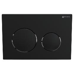 Viva Skylo Ultra12 Matt Black Dual Flush Plate ULTRA12