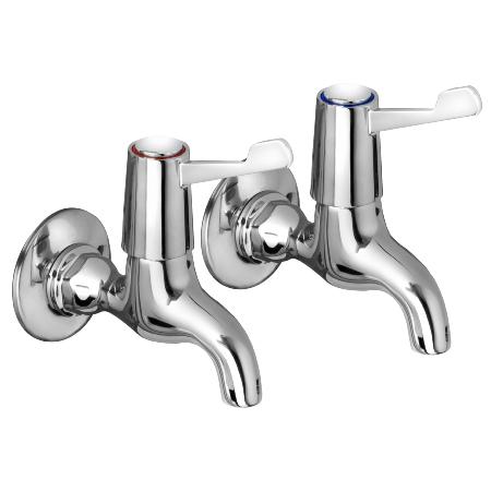 Bristan Lever Bib Taps with Ceramic Disc Valves Chrome Plated VAL2 BIB C CD