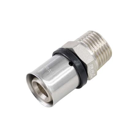 RadiantHeat PRO S 25mm x 1/2"M Male Straight Union Press Fitting ZL-KY103-S2512M