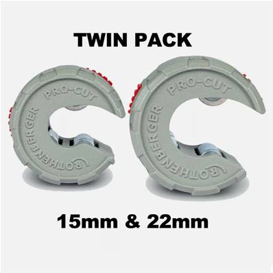 Rothenberger PRO-CUT Copper Tube Cutter Twin Pack 15 + 22mm 1000005177