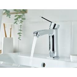 Bristan Appeal Eco Start Basin Mixer with Clicker Waste Chrome APL ES BAS C