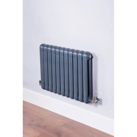 DQ Heating Cassius Horizontal 550mm x 507mm Anthracite 1722BTU CASSIUS550/7-A