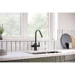 Bristan Cashew Easyfit Monobloc Sink Mixer Black CSH EFSNK BLK