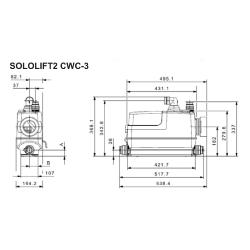 Grundfos SOLOLIFT2 CWC-3 Macerator For Wall Hung WC