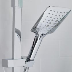 Bristan Qubo Thermostatic Bar Shower with Rigid Riser QB SHXDIVCTFF C