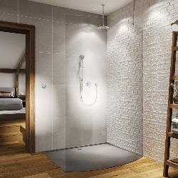 Aqualisa Quartz Classic Smart Divert Concealed Shower with Adjustable and Ceiling Fix Heads - HP