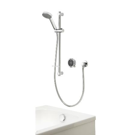 Aqualisa Quartz Touch Smart Divert Concealed Shower with Adjustable Head and Bath Overflow Filler