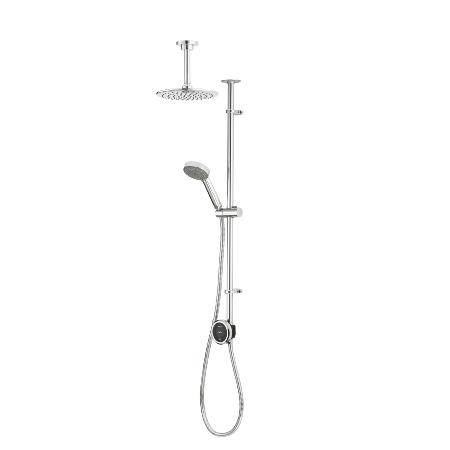 Aqualisa Quartz Touch Smart Divert with Exposed Shower with Adjustable and Fix Ceiling Heads - HP