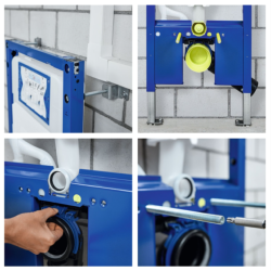 Geberit Duofix 112cm WC Frame with Sigma Concealed Cistern 12cm 111.384.00.6