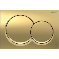 Geberit Alpha01 Round Dual Flush Plate - Brass 115.035.QE.1