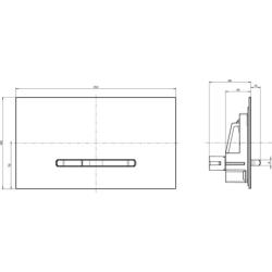 Villeroy & Boch ViConnect Brushed Chrome Dual Flush Plate 92218069