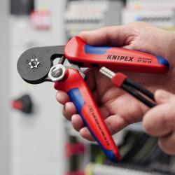 Knipex Self-Adjusting Crimping Pliers for Wire Ferrules with Lateral Access 180mm 97 53 14