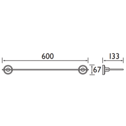 Bristan Solo Glass Shelf Chrome Plated SO SHELF C