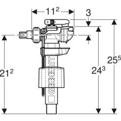 Geberit Fill Valve Type 380AG 3/8" 244.595.00.1