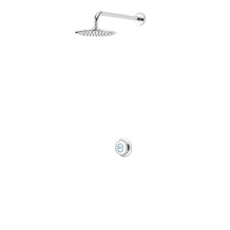 Aqualisa Quartz Classic Smart Concealed Shower with Wall Fix Head - HP QZD.A1.BR.23